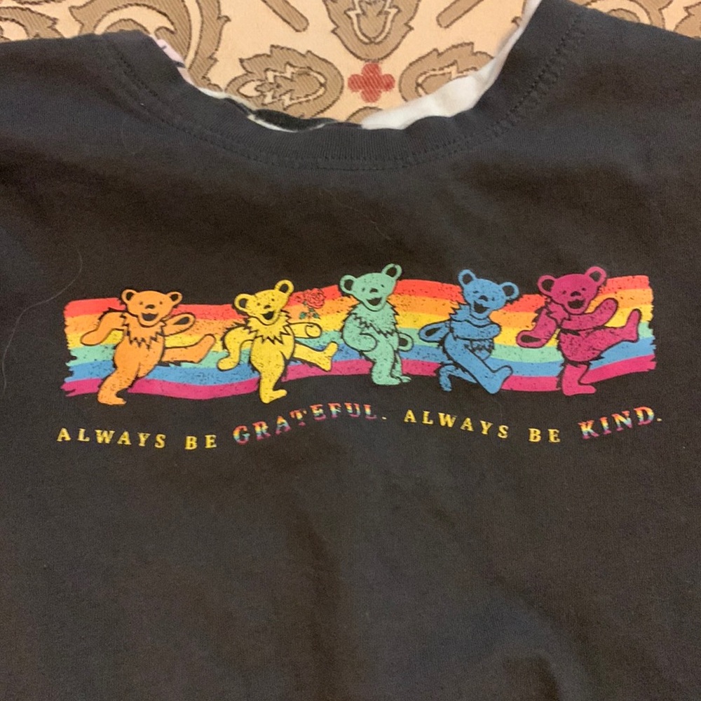 Grateful Dead crop long sleeve tie dye
